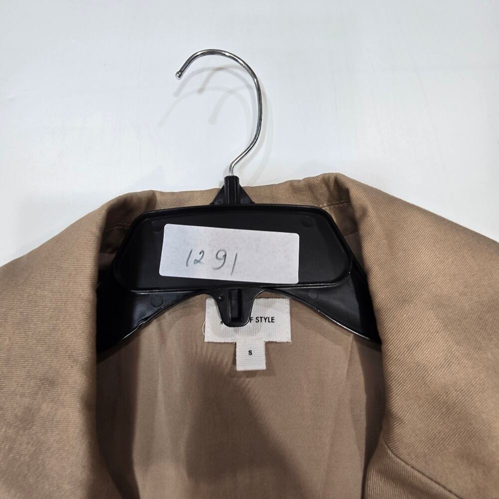 Song of Style Amelia Trench Coat in Nude Taupe Small - Picture 14 of 14